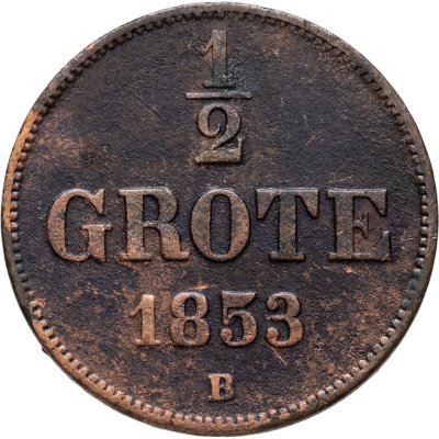 купить Ольденбург 1/2 гротена 1853