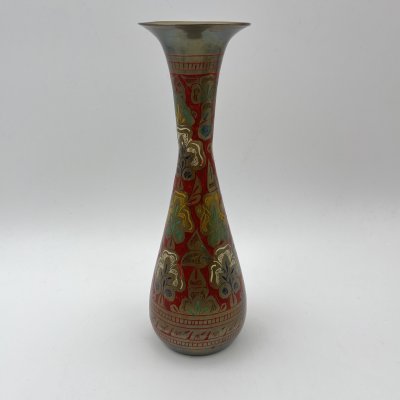 купить Ваза в восточном стиле с растительным декором, латунь, холодные эмали, Индия, 1970-1990 гг.