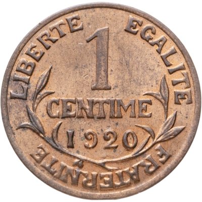 купить Франция 1 сантим (centime) 1920