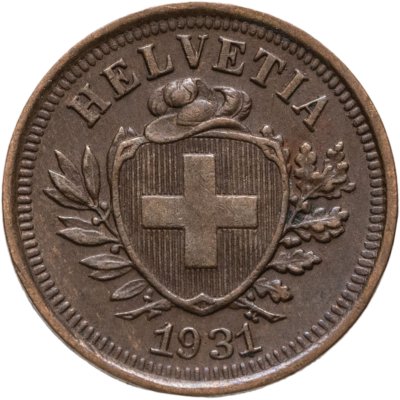 купить Швейцария 1 раппен (rappen) 1931