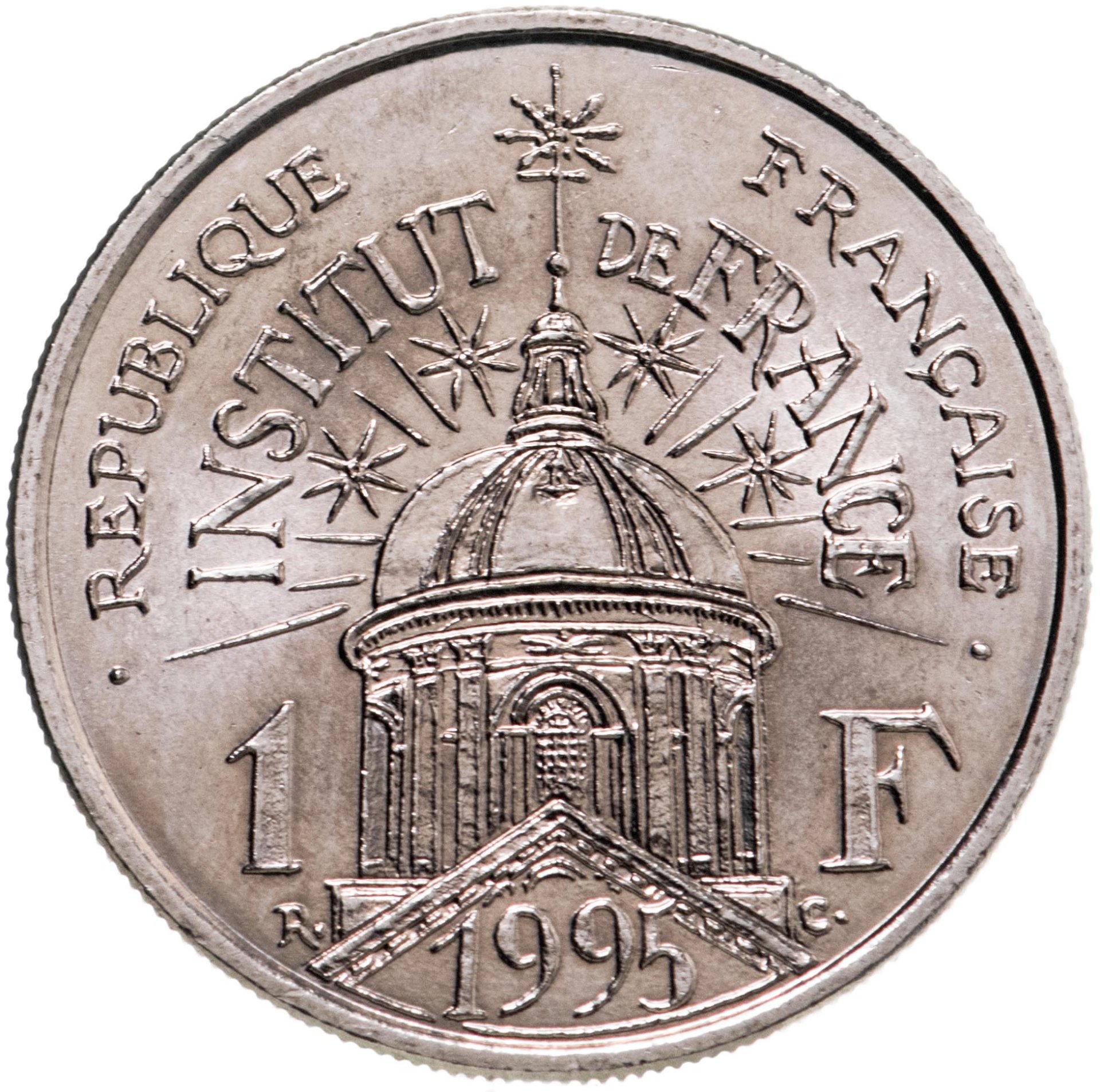 Монета Франция 1 франк 1995 
