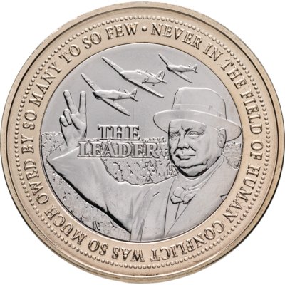 купить Джерси 2 фунта 2024 "150 лет со дня рождения Уинстона Черчилля. Лидер"