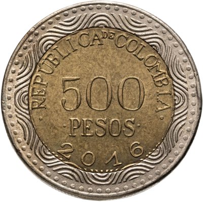 купить Колумбия 500 песо (pesos) 2012-2020, случайная дата