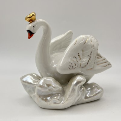 купить Статуэтка «Царевна-Лебедь», скульптор П.М.Кожин, фарфор, роспись, золочение, Дулевский фарфоровый завод (Дулёво), СССР, 1968 г.