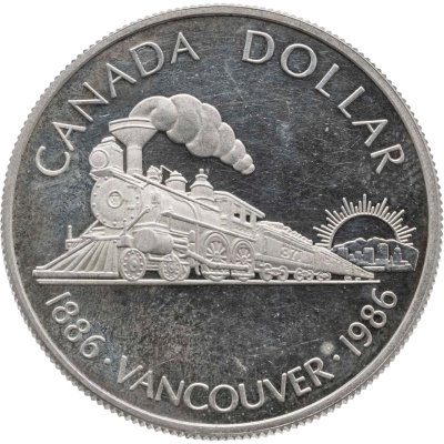 купить Канада 1 доллар (dollar) 1986 100 лет городу Ванкувер