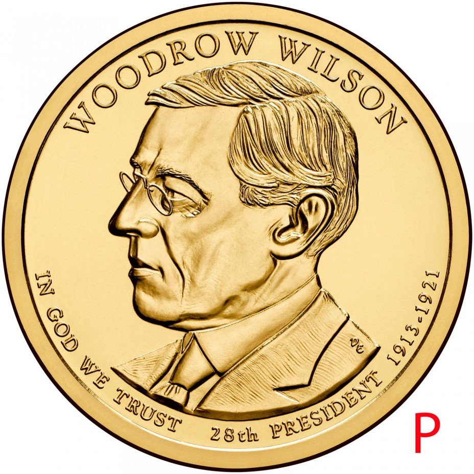 купить 1 доллар 2013 P Вудро Вильсон (28-й президент США)