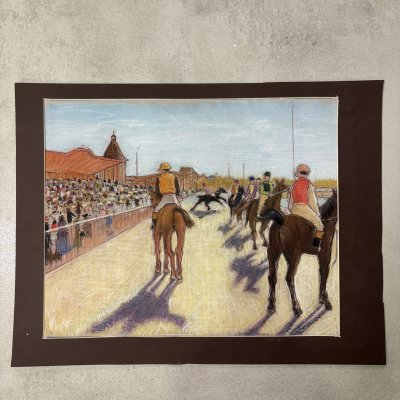 купить Графическая работа в паспарту "Парад", автор Эдгар Дега, копиист Жорж Фирсов, бумага, пастель, Российская Федерация, 2025 г.