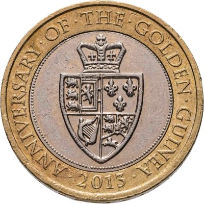 купить Великобритания 2 фунта (pounds) 2013 "350 лет гинее"
