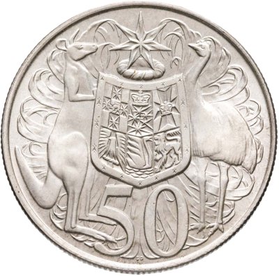 купить Австралия 50 центов (cents) 1966