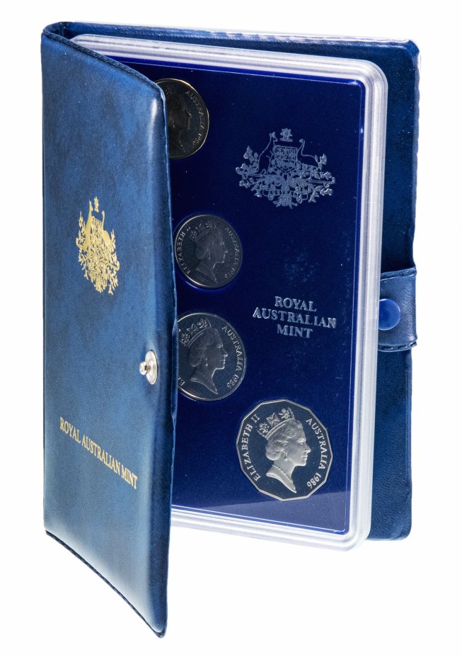 купить Австралия набор монет 1986 (7 монет в футляре, с сертификатом)