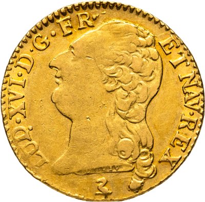 купить Франция 1 дьёр 1786, знак монетного двора "A" - Париж