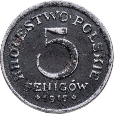 купить Польша 5 фенигов (fenigow) 1917