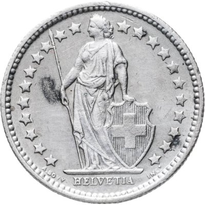 купить Швейцария 1/2 франка (franc) 1962