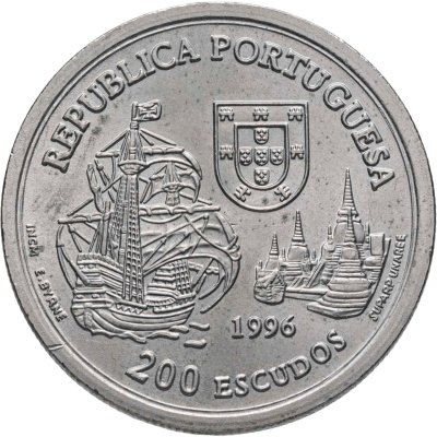 купить Португалия 200 эскудо (escudos) 1996 Альянс Португалии и Сиама 1512 года