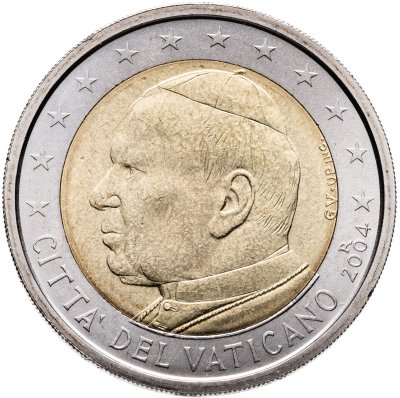 купить Ватикан 2 евро (euro) 2004 "Портрет Папы Иоана Павла II"