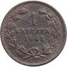 Купить Германия, Баден 1 крейцер (kreuzer) 1845