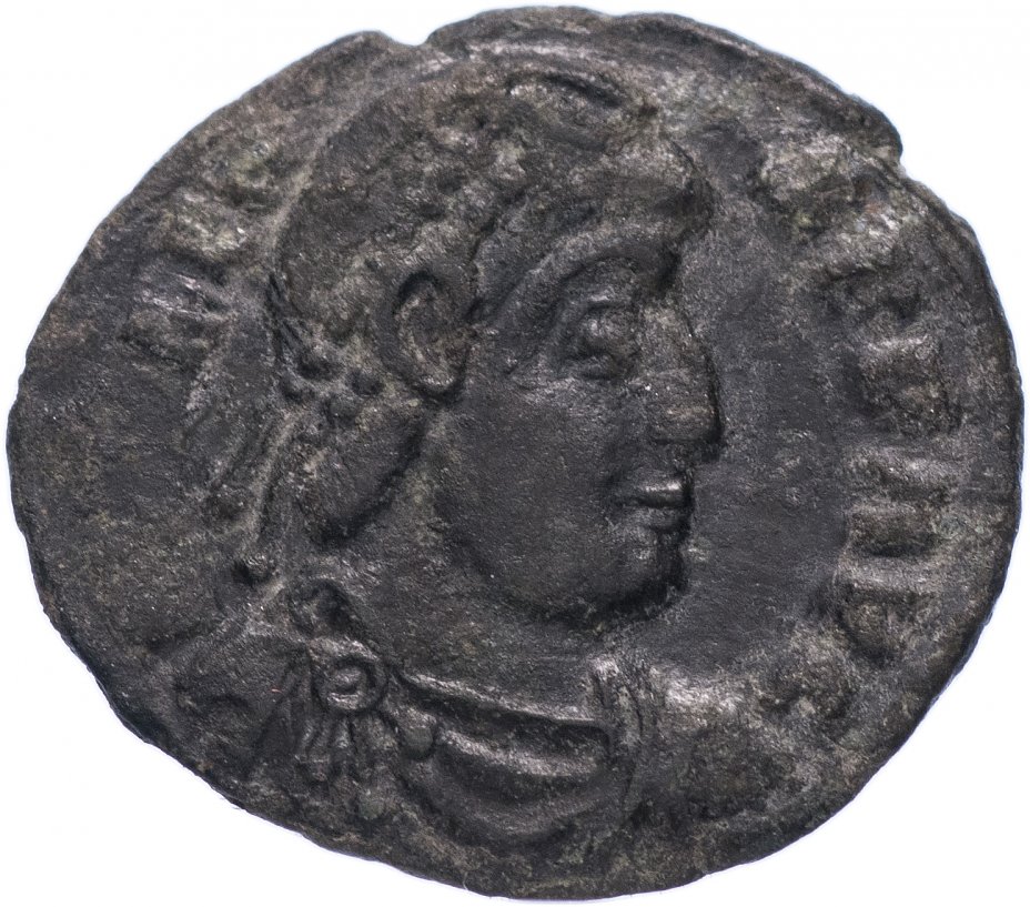 купить Римская Империя Валентиниан I 364-375 гг центенионалис (реверс: Виктория идет влево, в руках - венок и пальмовая ветвь)