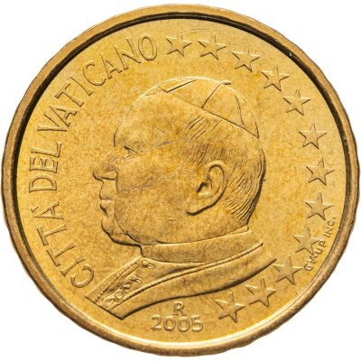 купить Ватикан 10 центов (cents) 2005 "Портрет Папы Иоана Павла II"