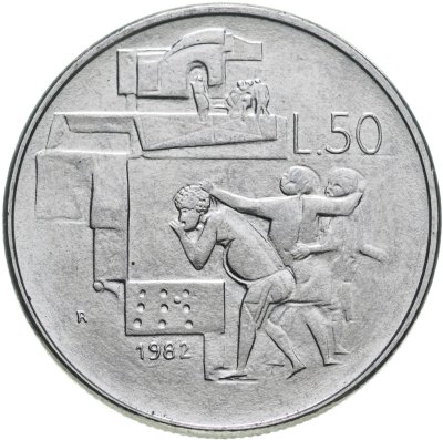 купить Сан-Марино 50 лир 1982 "Социальные достижения"