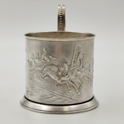 купить Подстаканник «Зимняя тройка», мельхиор (медь-никель), Мстерский завод художественных изделий «Ювелир», 1960-1990 гг.