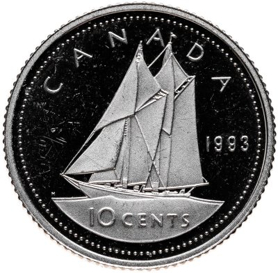 купить Канада 10 центов (cents) 1993