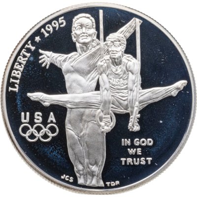 купить США 1 доллар (dollar) 1995 "XXVI летние Олимпийские Игры, Атланта 1996 - Гимнастика"