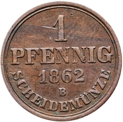 купить Ганновер 1 пфенниг 1852 В
