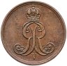 Купить Ганновер 1 пфенниг 1852 В