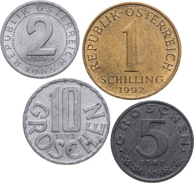 купить Австрия набор монет для обращения 1959-2001 (4 шт)