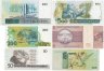 Купить Бразилия набор из 6 банкнот 1 реал и 5, 5, 50, 100, 200, 500 крузадо 1988 - 1990