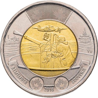 купить Канада 2 dollars (доллара) 2016 75 лет Битве за Атлантику