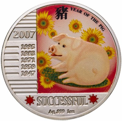 купить Остров Ниуэ 1 доллар 2007 "Год свиньи: Успех"