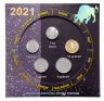 Купить Годовой набор РФ 2021 "Лунный календарь", 4 монеты ММД с жетоном "Год быка" СПМД