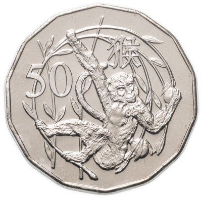 купить Австралия 50 центов 2016 "Год обезьяны"