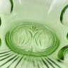 Купить Вазочка (конфетница) зеленого оттенка с фигурными краями, стекло, СССР, 1970-1990 гг.