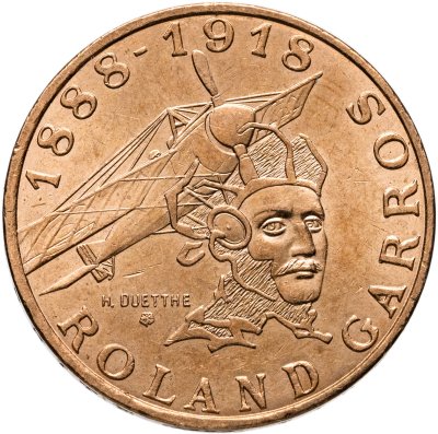 купить Франция 10 франков (francs) 1988 "100 лет со дня рождения Ролана Гарроса"