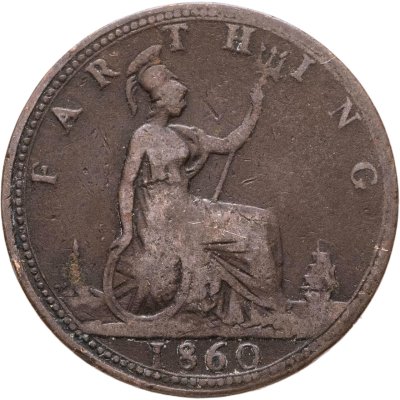 купить Великобритания 1 фартинг (farthing) 1860