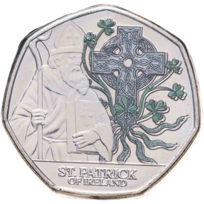 купить Джерси 50 пенсов 2024 "Святые покровители Британских Островов - Святой Патрик Ирландский"