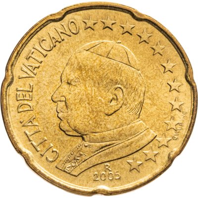 купить Ватикан 20 центов (cents) 2005 "Портрет Папы Иоана Павла II"