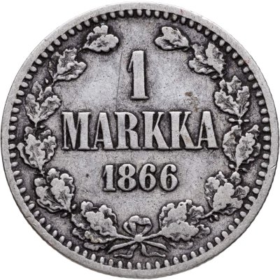 купить 1 марка 1866 S Российская Финляндия