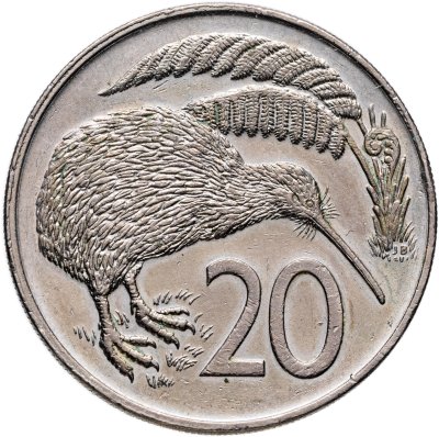 купить Новая Зеландия 20 центов (cents) 1978