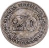 Купить Стрейтс Сетлментс 20 центов (cents) 1926
