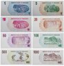 Купить Зимбабве набор из 8 банкнот 1, 5, 10, 20, 50, 100, 500, 1000 долларов 2006-2007 ПРЕСС