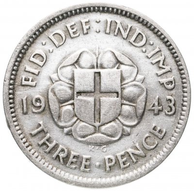 купить Великобритания 3 пенса (pence) 1943