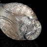Купить Ваза большая для цветов с рельефным резным декором, хрусталь, алмазная грань, Гусевской хрустальный завод (Гусь-Хрустальный), СССР, 1970-1990 гг.