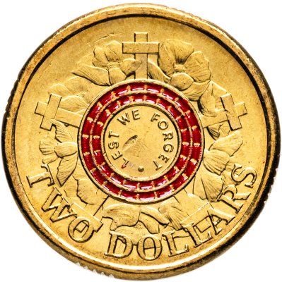 купить Австралия 2 доллара (dollars) 2016 "XXXI летние Олимпийские Игры, Рио-де-Жанейро 2016" красное кольцо