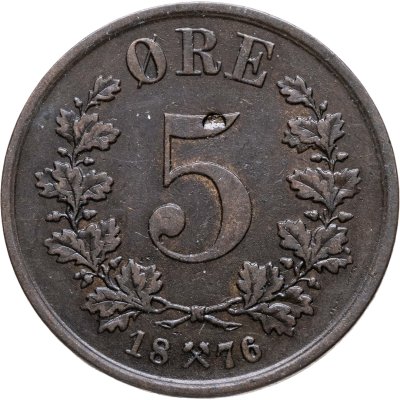 купить Норвегия 5 эре (ore) 1876