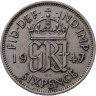 Купить Великобритания 6 пенсов (pence) 1947