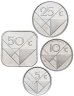 Купить Аруба набор монет 1989-1993 (4 штуки)