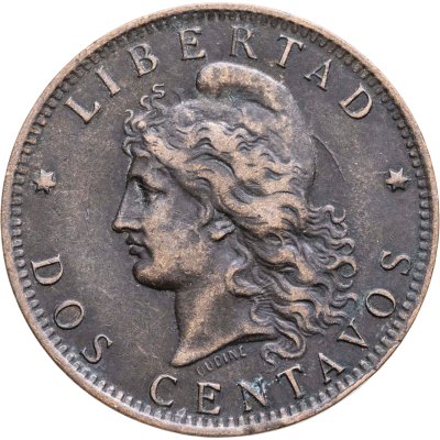 купить Аргентина 2 сентаво (centavo) 1891